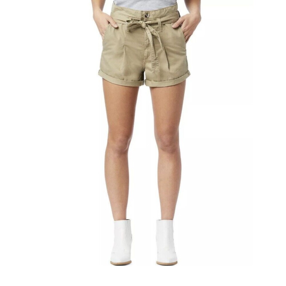 Sam Edelman Shorts Utility Trouser Women's  Size 6/28 Khaki Tie Waist Pockets